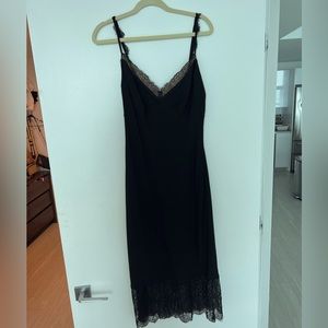 DVF size 14 black lace slip dress never worn out